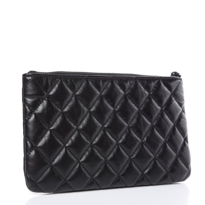 Chanel Aged Calfskin Quilted Medium Reissue Cosmetic Case So Black 3 of 8