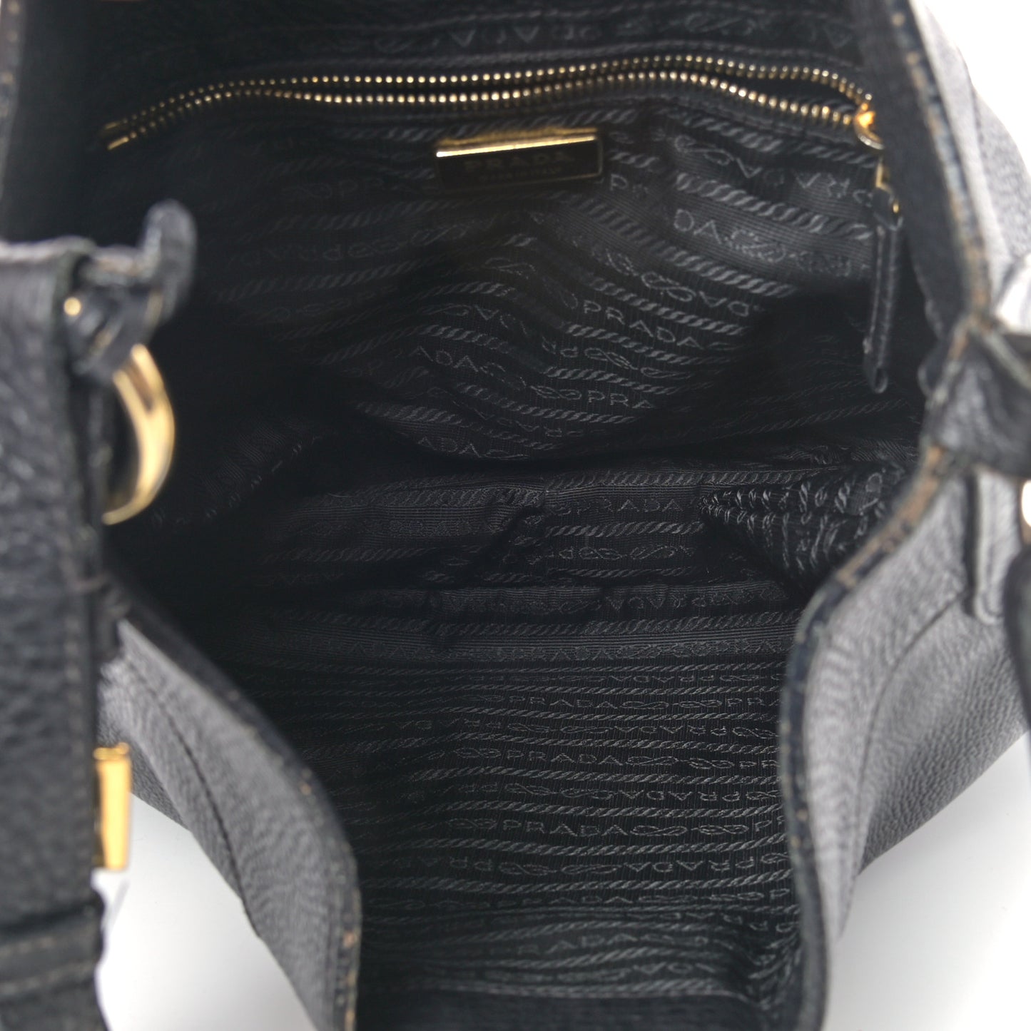 Vitello Daino Pushlock Hobo Black