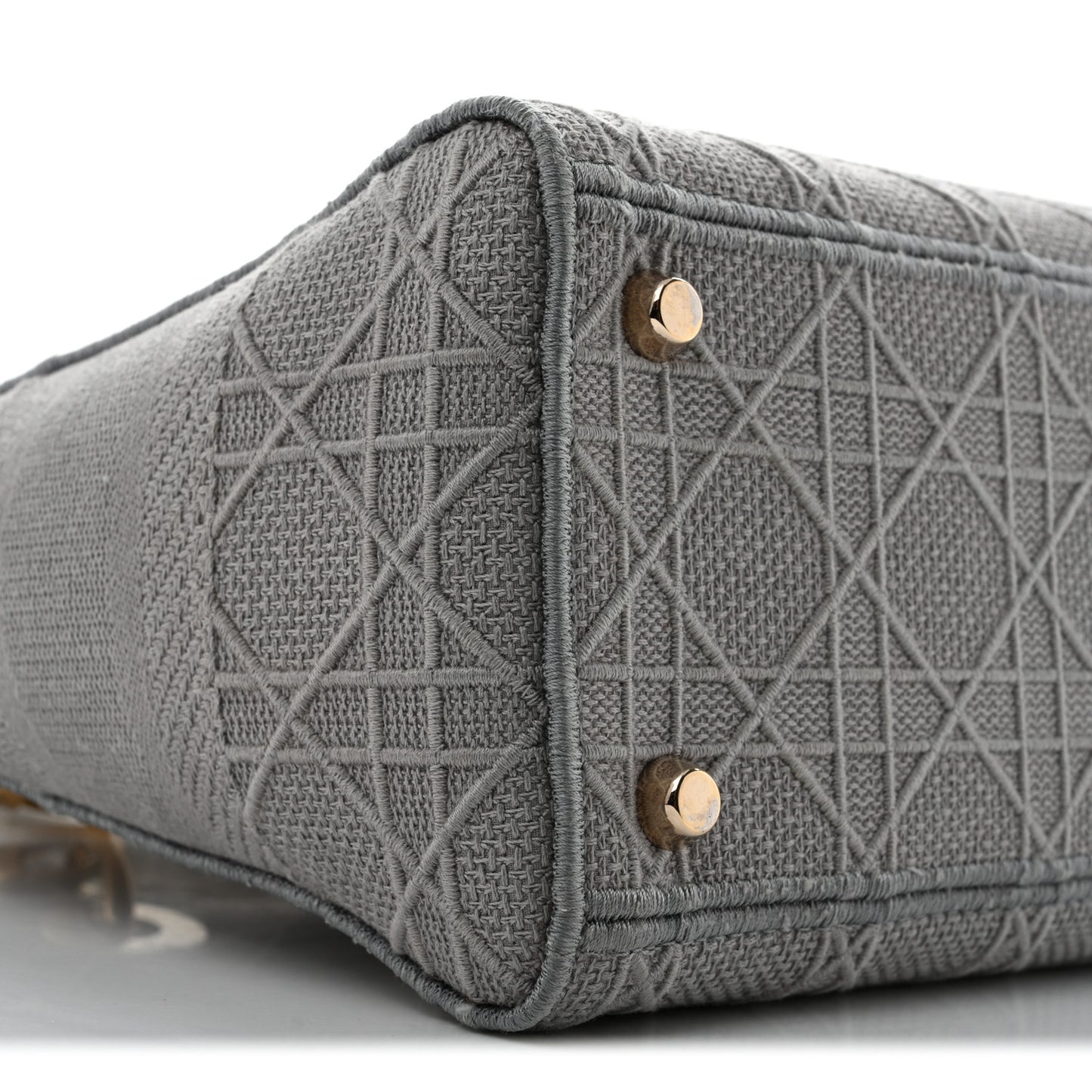 Canvas Embroidered Cannage Medium Lady D-Lite Gray