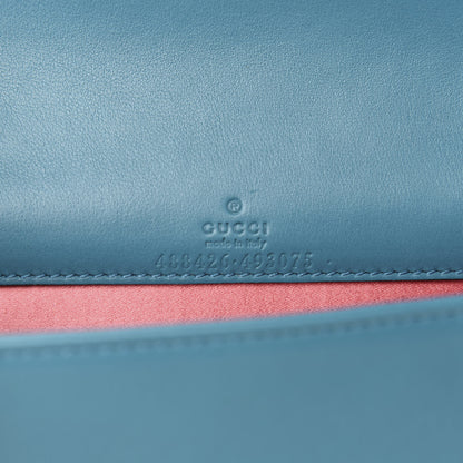 Gucci Velvet Matelasse GG Marmont Mini Bag Pavone Cyan 8 of 9