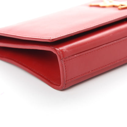 Saint Laurent Calfskin Classic Monogram Cassandre Clutch Rouge Orient 13 of 19