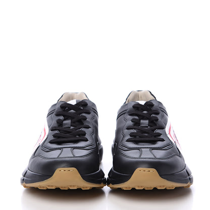 Gucci X SEGA Calfskin Logo Mens Rhyton Sneakers 9 Black 2 of 8