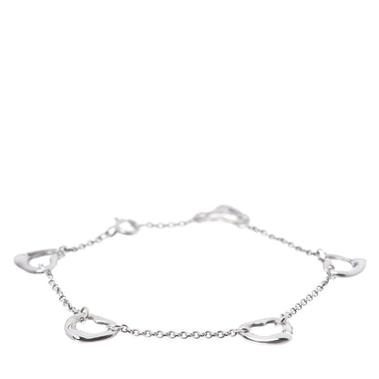 Tiffany Sterling Silver Elsa Peretti Open Heart Bracelet 1 of 5