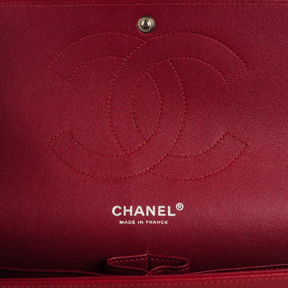 Chanel Patent Quilted Jumbo Double Flap Dark Red 6 of 8