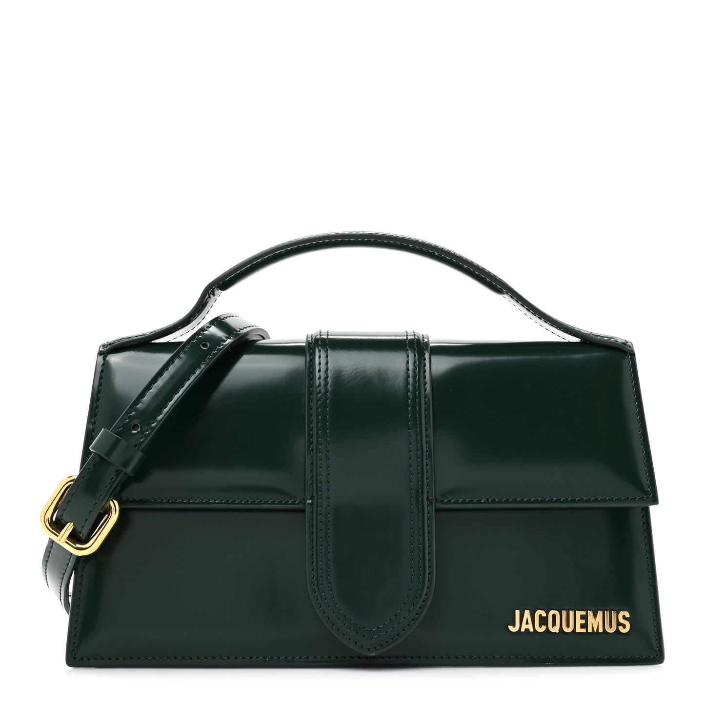 Glazed Calfskin Le Grand Bambino Dark Green