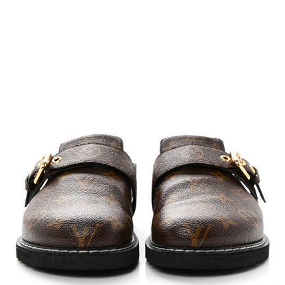 Louis Vuitton Patent Monogram Womens Cosy Flat Comfort Clog Mules 35 Brown 2 of 9