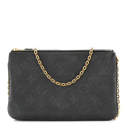 Louis Vuitton Empreinte Double Zip Pochette Black 1 of 10