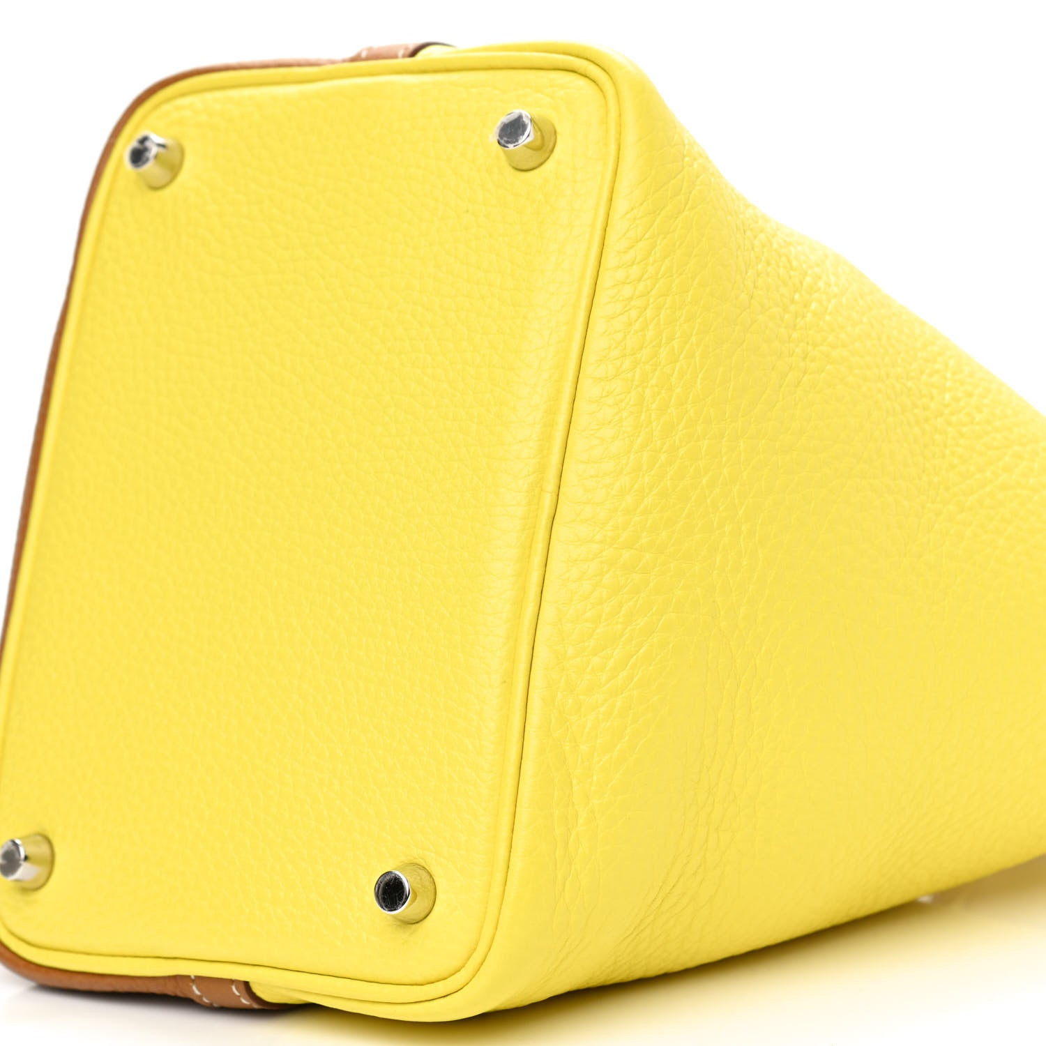 Hermes Taurillon Clemence Casaque Picotin Lock 18 PM Lime Sesame 9 of 10