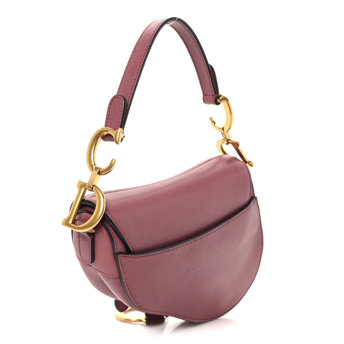Goatskin Mini Saddle Bag Mallow Rose