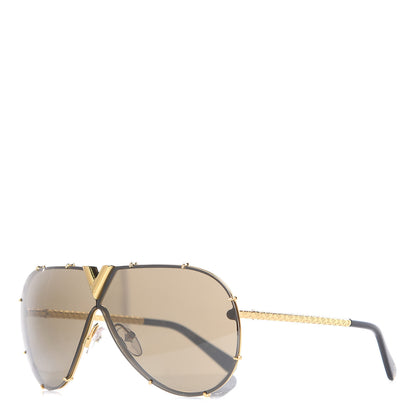 Louis Vuitton Metal LV Drive Sunglasses Z0897W Black Gold 1 of 6