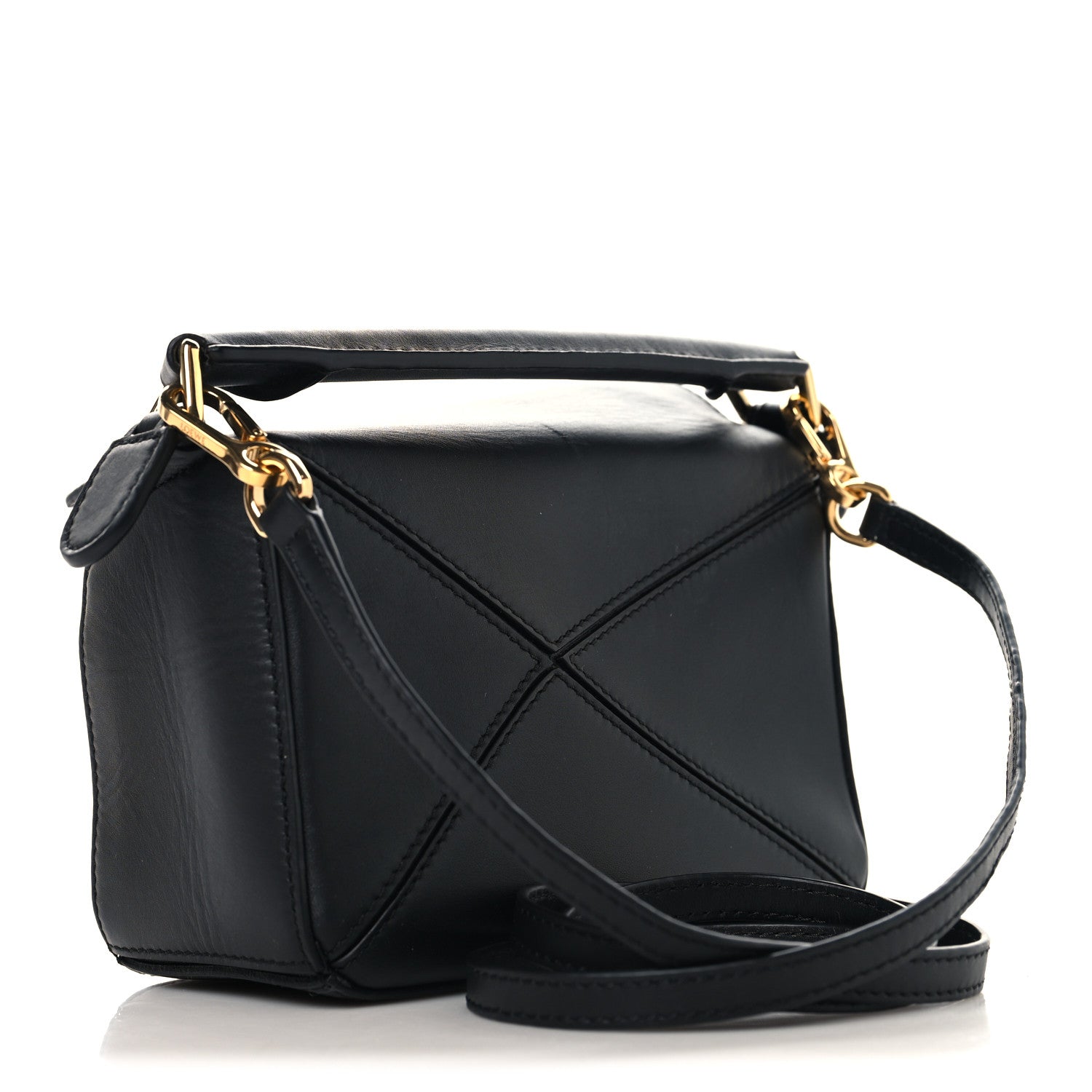 Loewe X HOWLS MOVING CASTLE Satin Calfskin Crystal Mini Calcifer Puzzle Black 2 of 9