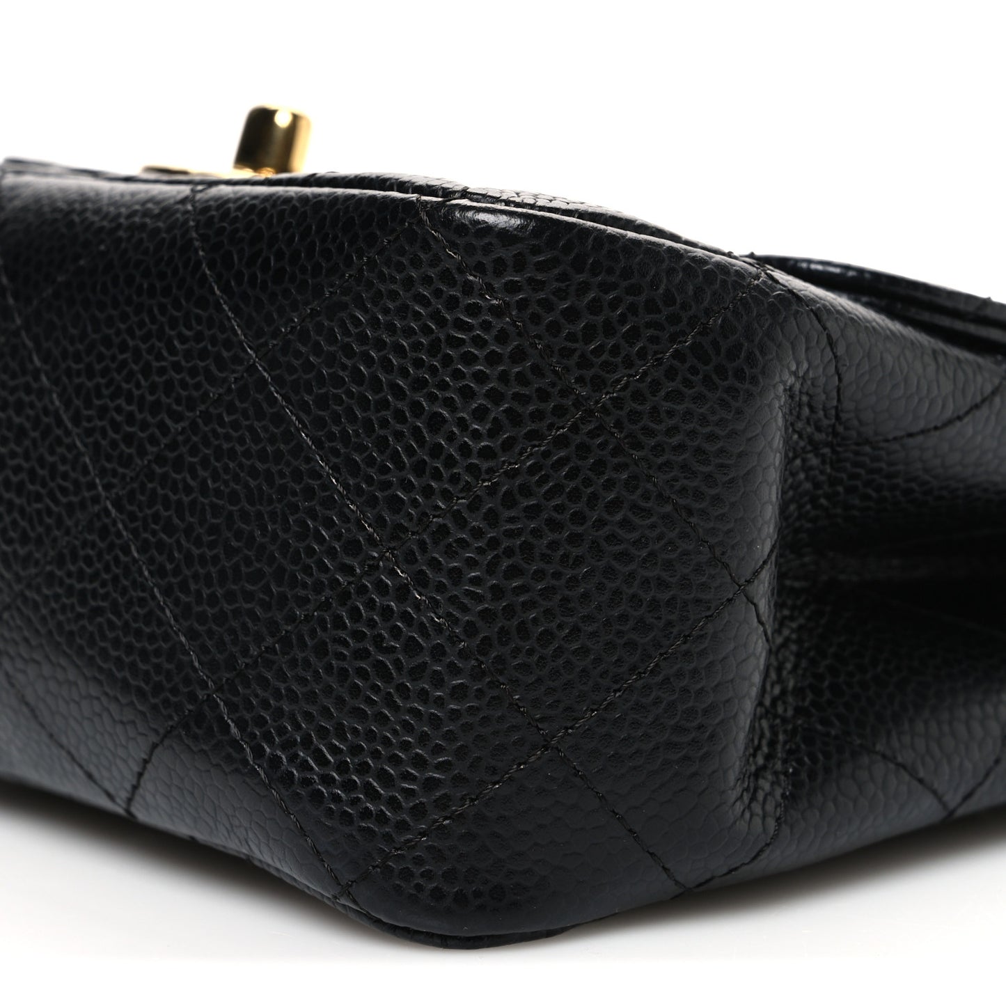 Caviar Quilted Mini Square Flap Black