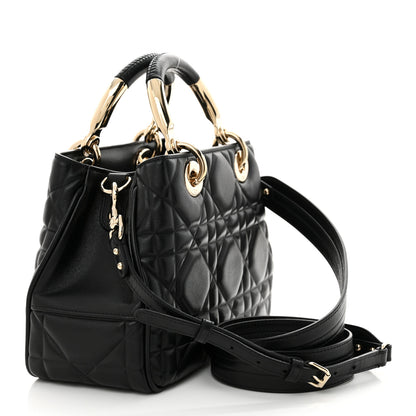 Christian Dior Calfskin Cannage Small The Lady 95.22 Black 3 of 14