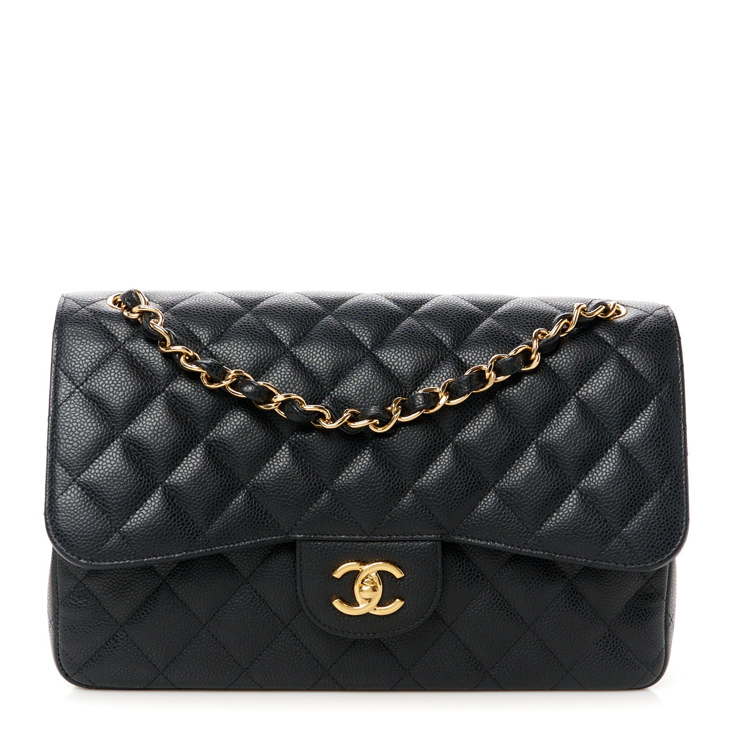 Chanel Caviar Quilted Jumbo Double Flap Black 1 of 12