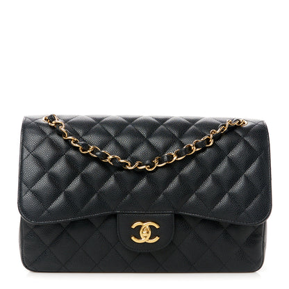 Chanel Caviar Quilted Jumbo Double Flap Black 1 of 12