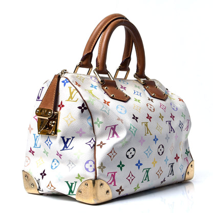 Louis Vuitton Monogram Multicolor Speedy 30 White 2 of 9