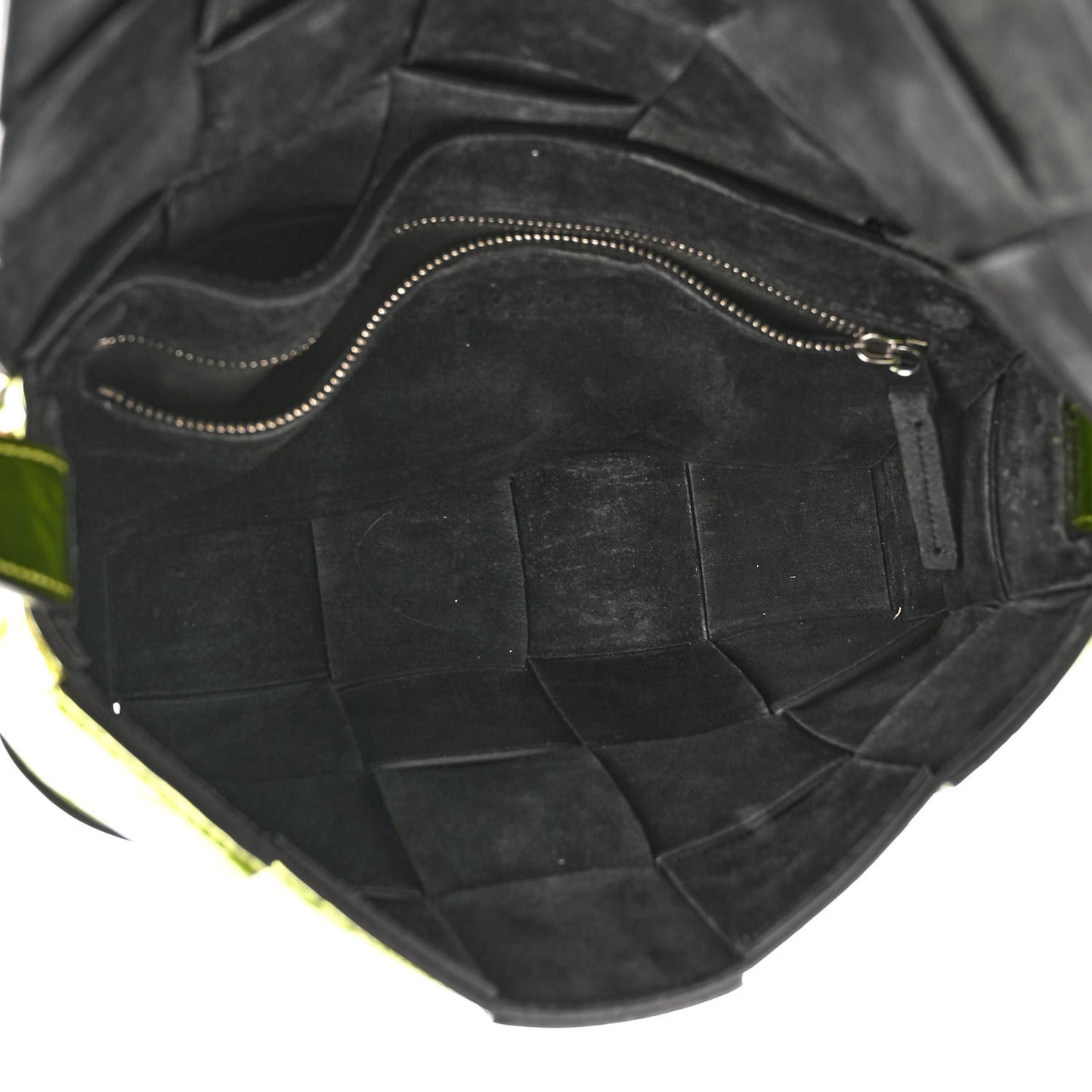 Metallic Crushed Calfskin Maxi Intrecciato Cassette Crossbody Bag Chlorophyll