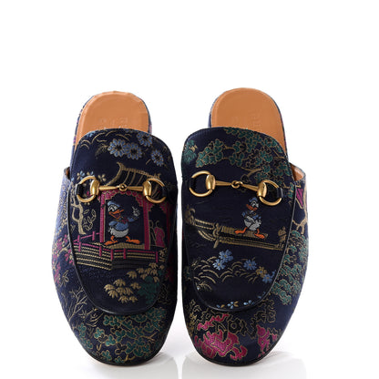Gucci X DISNEY Jacquard Japanese Donald Duck Mens Princetown Slippers 13 Tide Multicolor Bordeaux 5 of 11