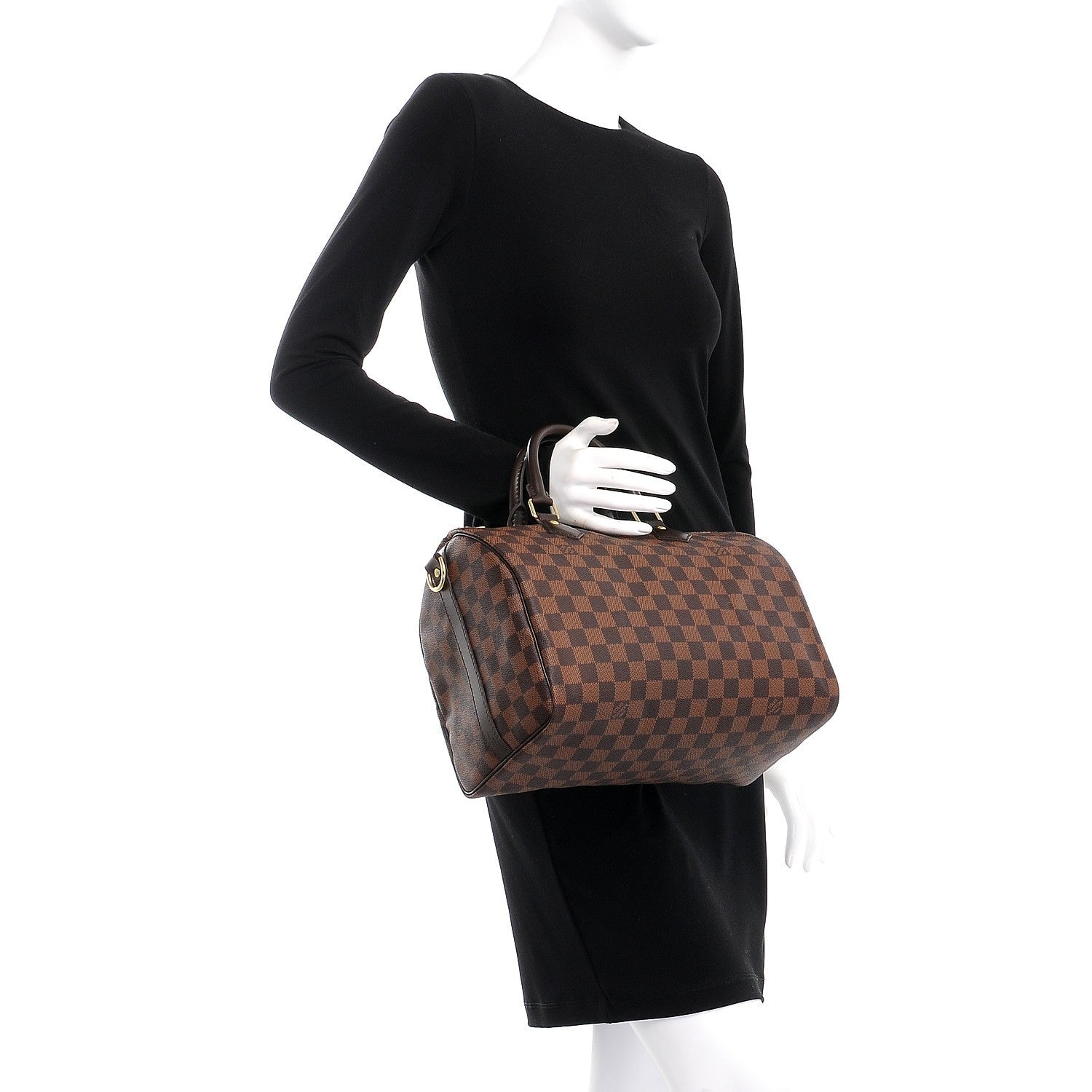 Louis Vuitton Damier Ebene Speedy Bandouliere 30 3 of 10