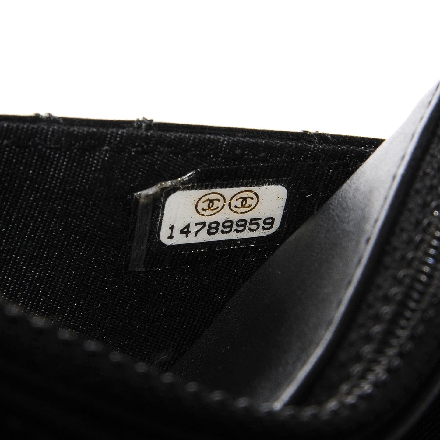 Lambskin Diamond Stitched Wallet On Chain WOC Black