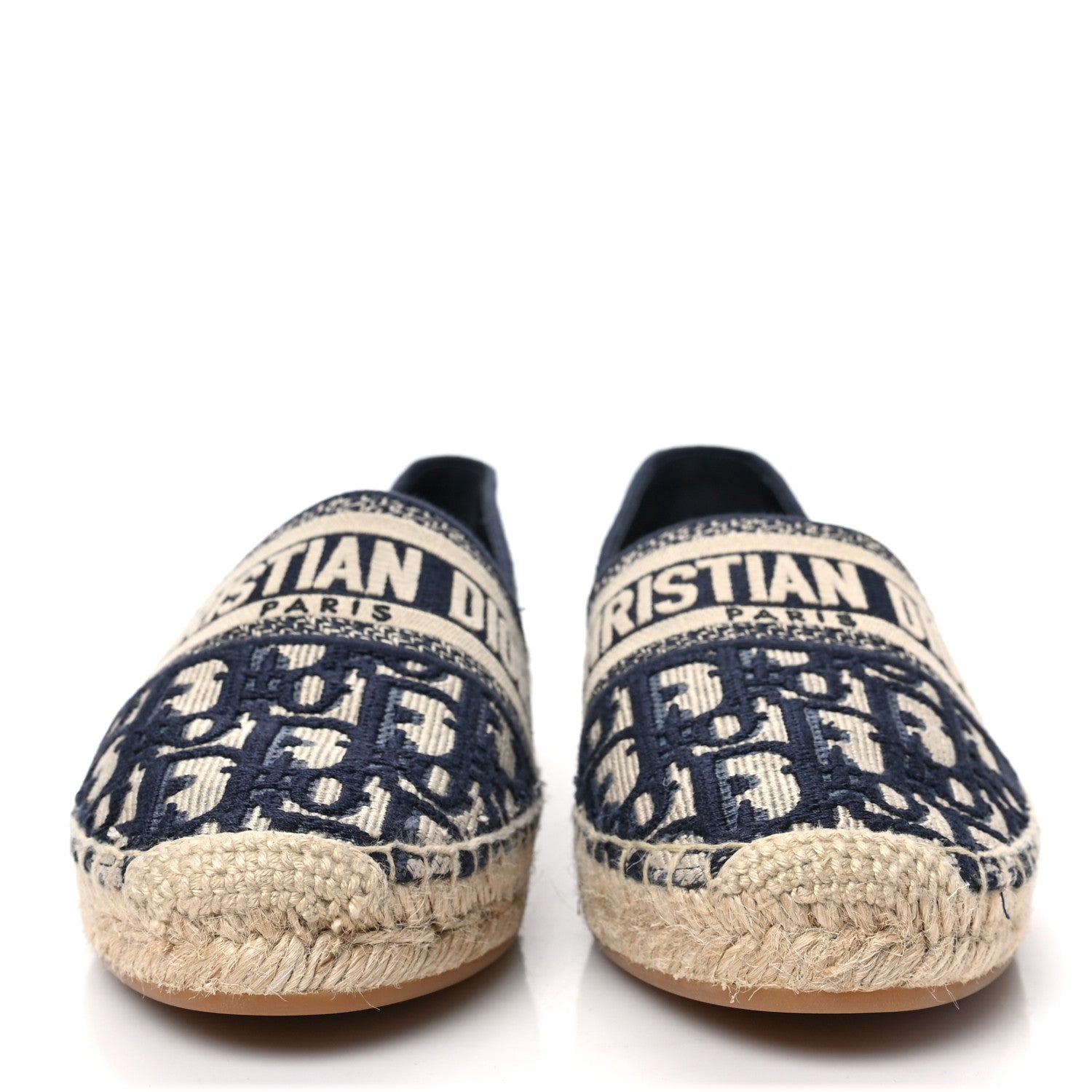 Christian Dior Oblique Embroidered Granville 15mm Espadrilles 39.5 Deep Blue 2 of 7