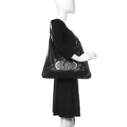 Versace Calfskin Medusa Hobo Black 2 of 11