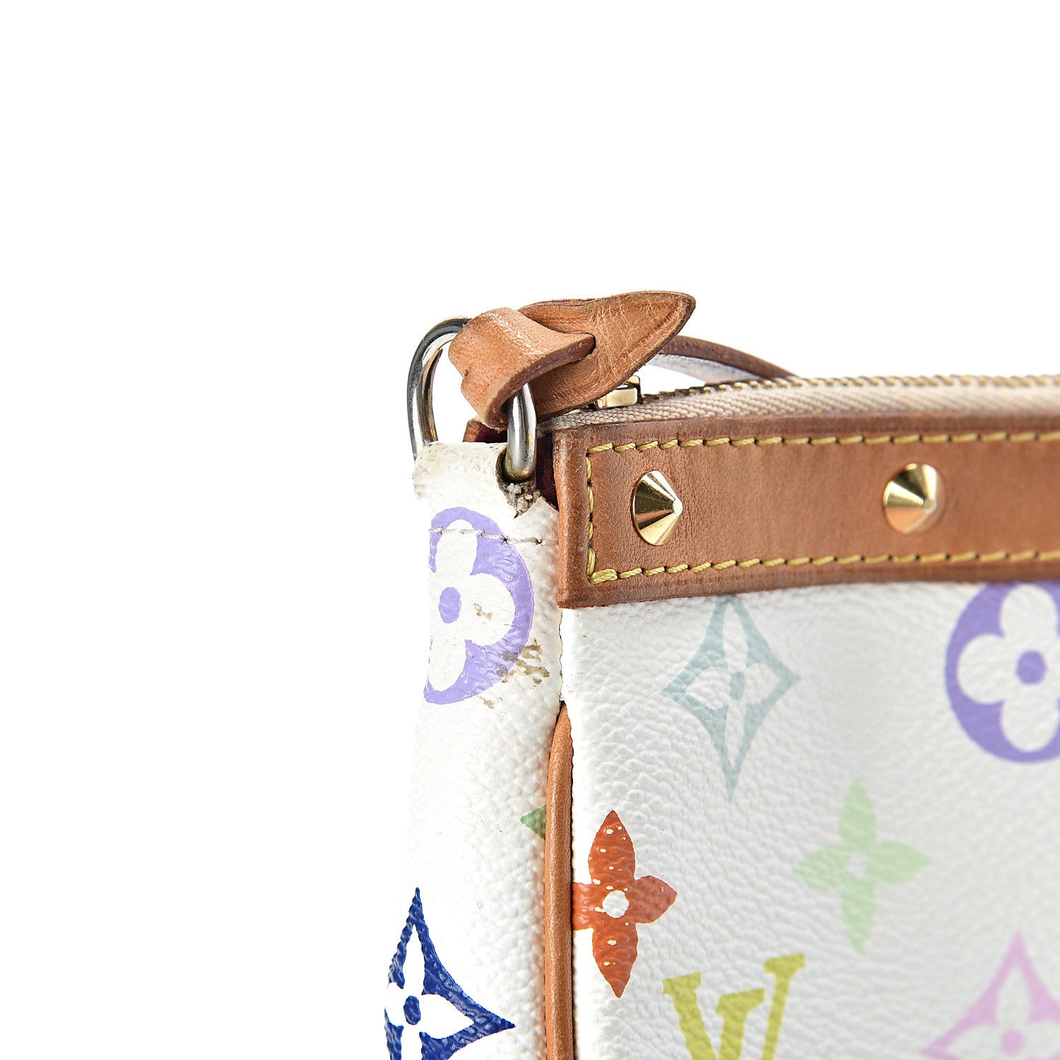 Louis Vuitton Monogram Multicolor Pochette Accessories White 14 of 15