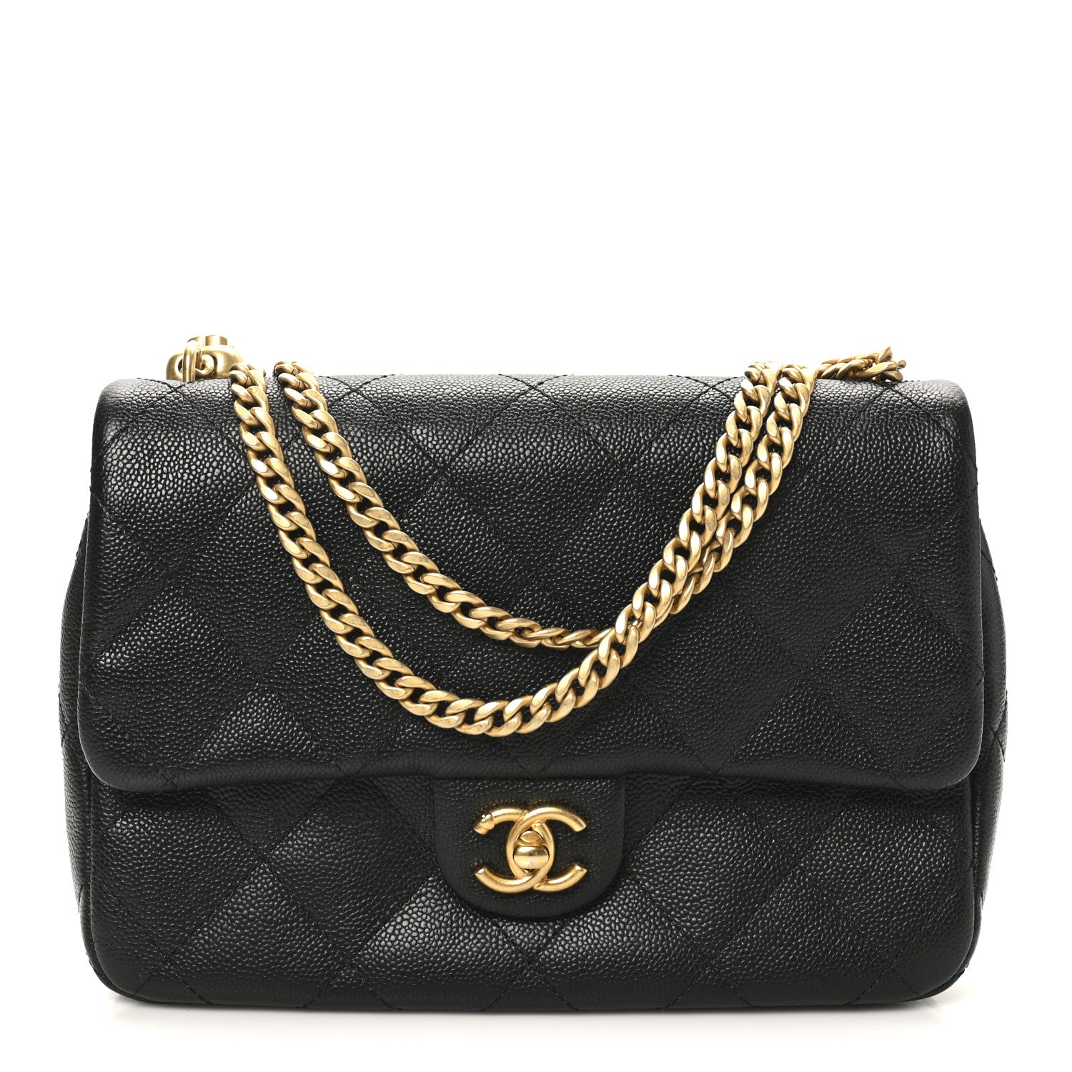 Chanel Caviar Quilted Sweetheart Flap Black 8 of 10