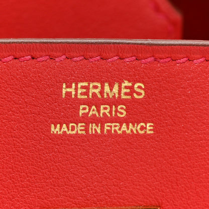 Hermes Swift Birkin 25 Vermillion 6 of 15