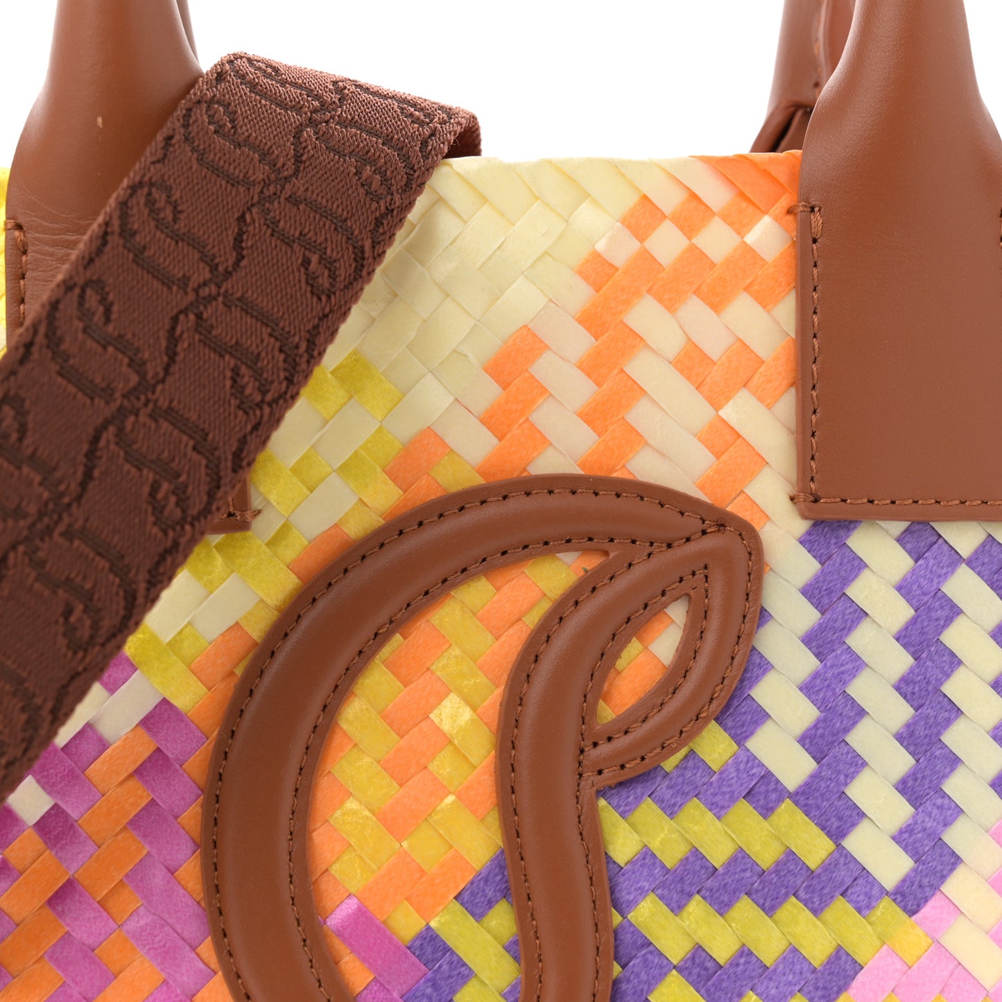 Woven Calfskin Mini By My Side Tote Multicolor Cuoio