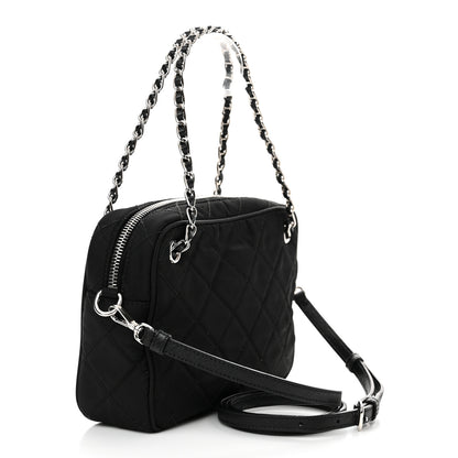 Prada Nylon Tessuto Impuntu Quilted Bandoliera Crossbody Bag Black 3 of 13