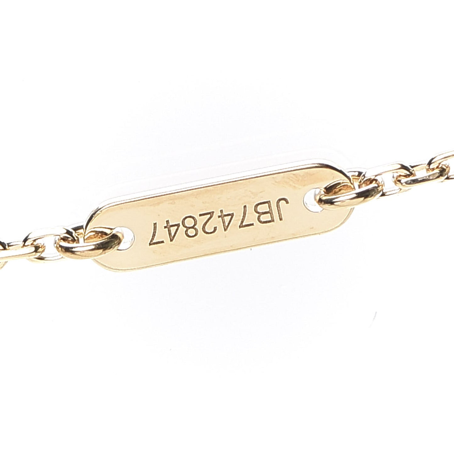 18K Yellow Gold Mother of Pearl Sweet Alhambra Pendant Necklace