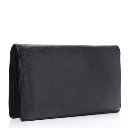Chanel Grained Calfskin CC Button Yen Wallet Black 2 of 4