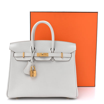 Hermes Togo Birkin 25 Gris Pale 10 of 10