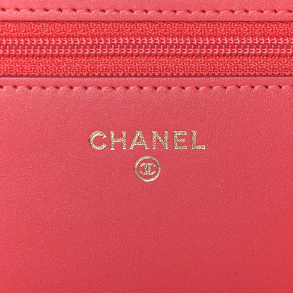 Chanel Caviar Timeless CC Wallet On Chain WOC Coral 6 of 11