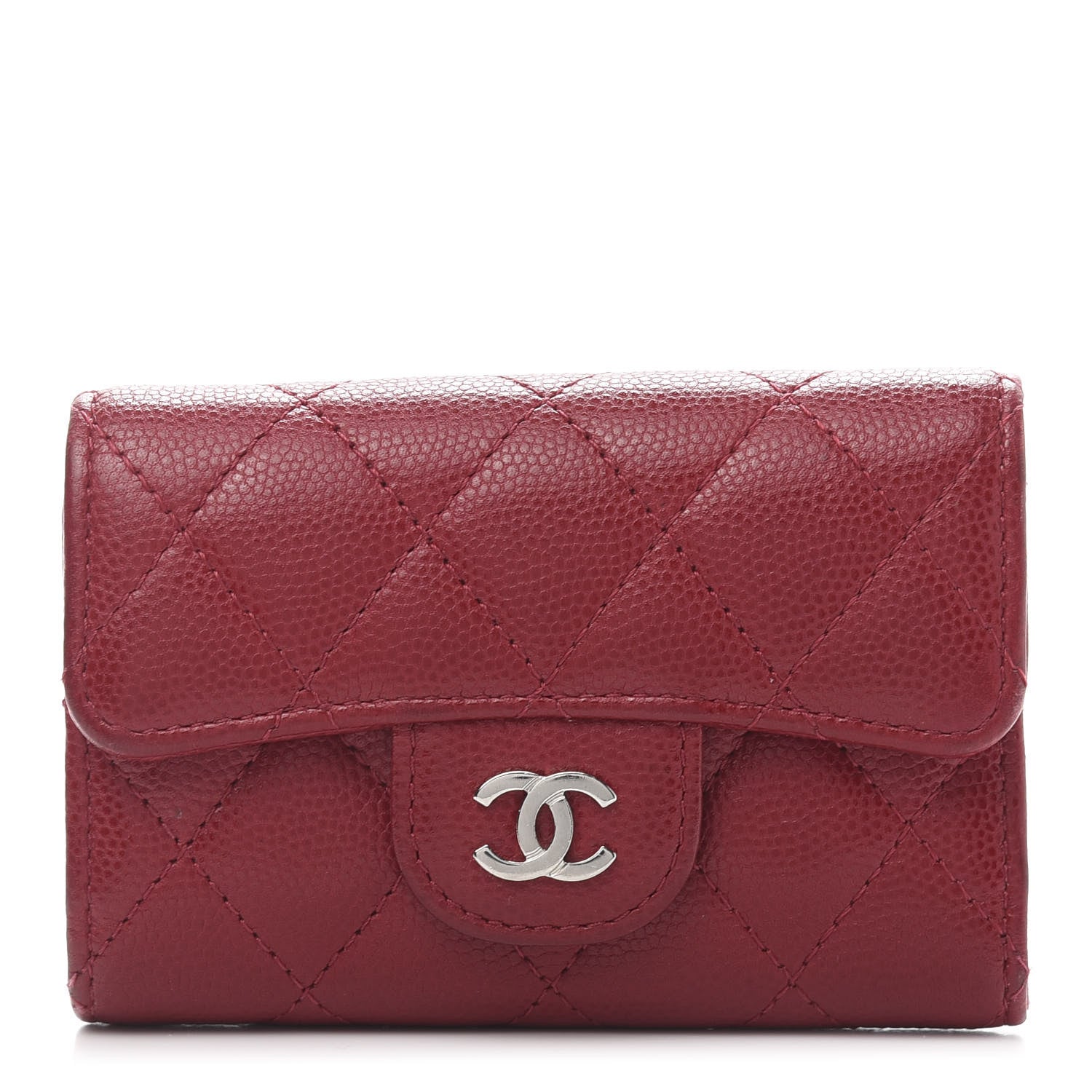 Chanel Caviar Quilted 4 Key Holder Red 1 of 14