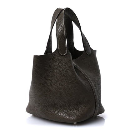Hermes Taurillon Clemence Picotin Lock 18 PM Etoupe 3 of 11