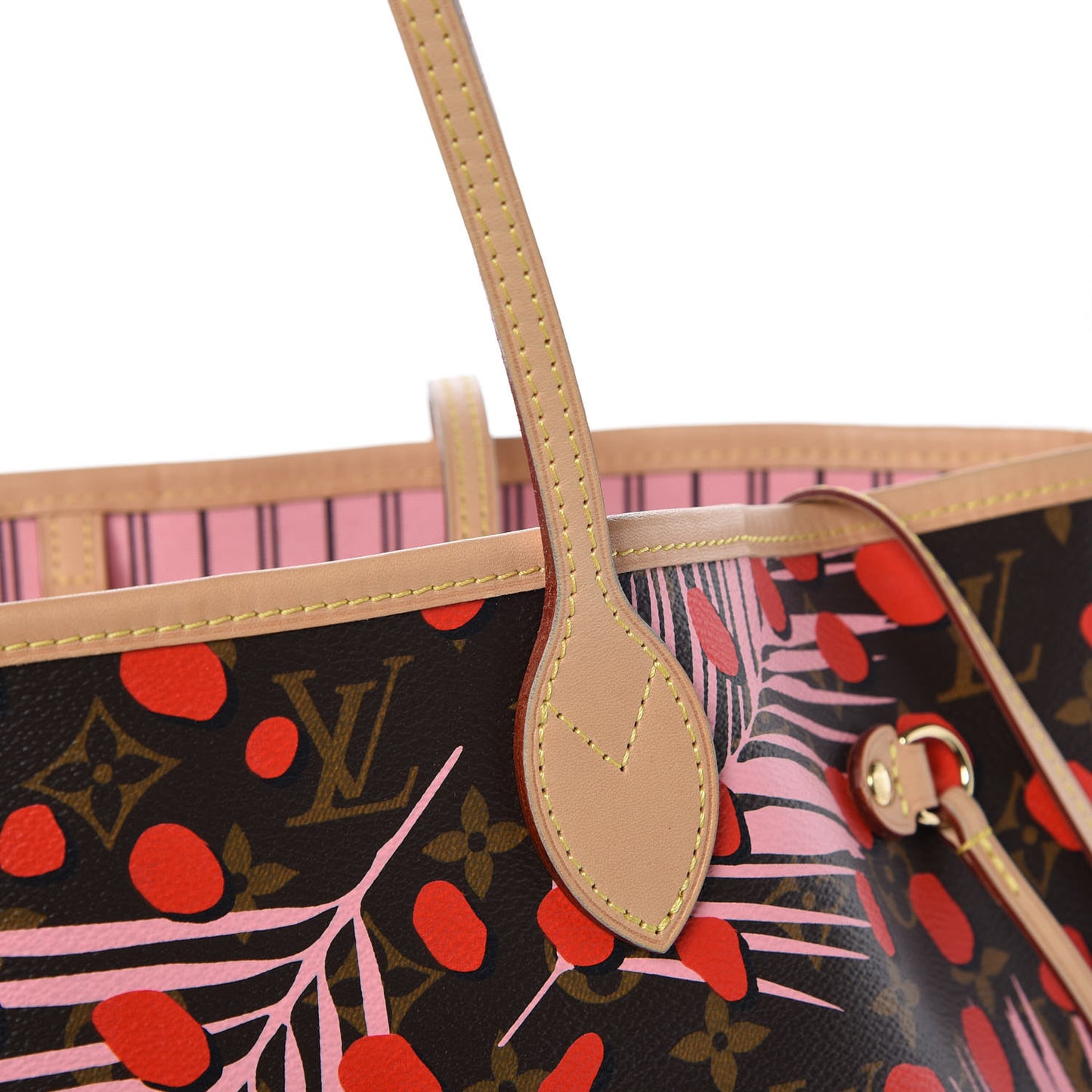 Monogram Jungle Dots Neo Neverfull MM Sugar Pink Poppy