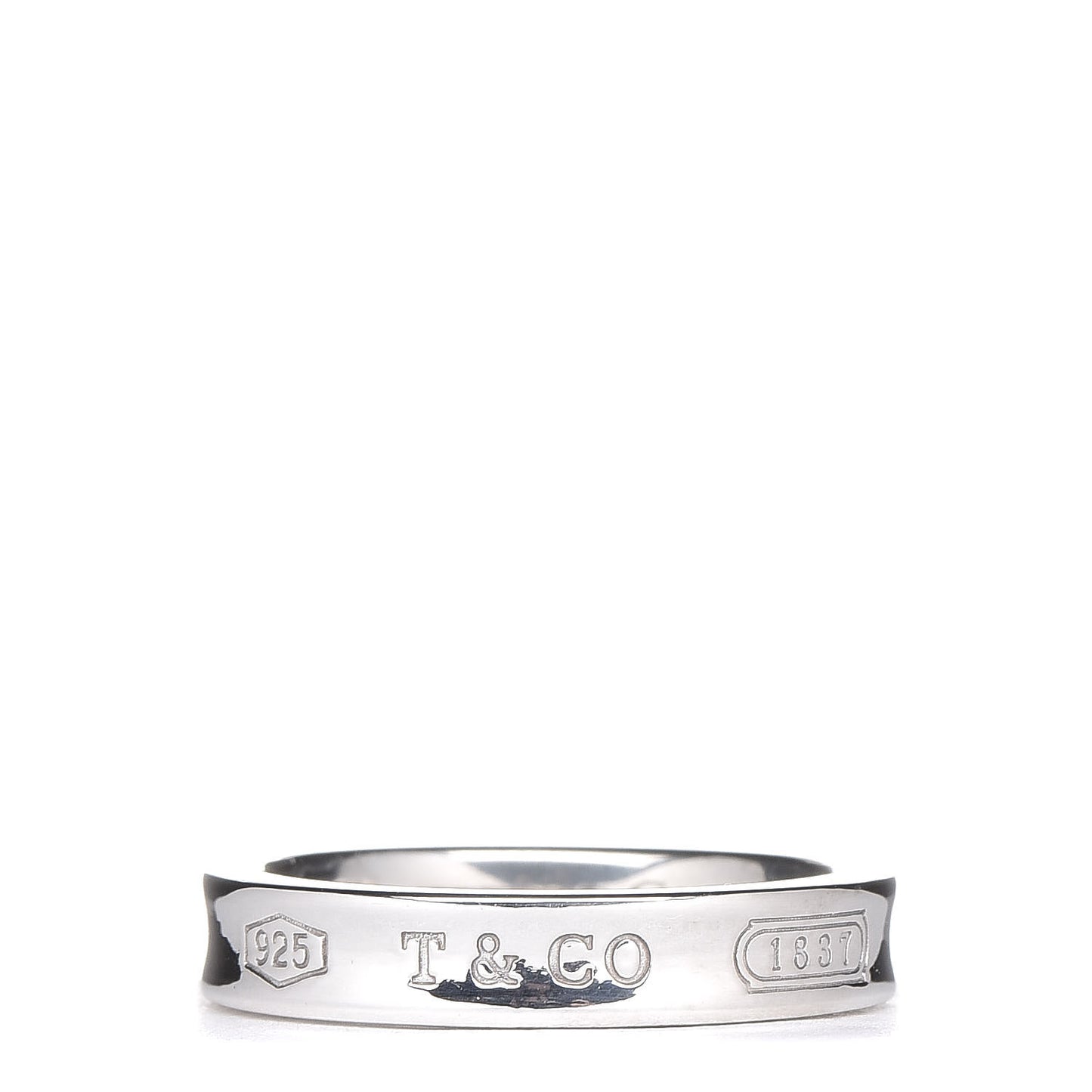 Sterling Silver Narrow 1837 Band Ring 49 5