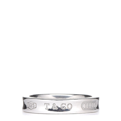Tiffany Sterling Silver Narrow 1837 Band Ring 49 5 1 of 4
