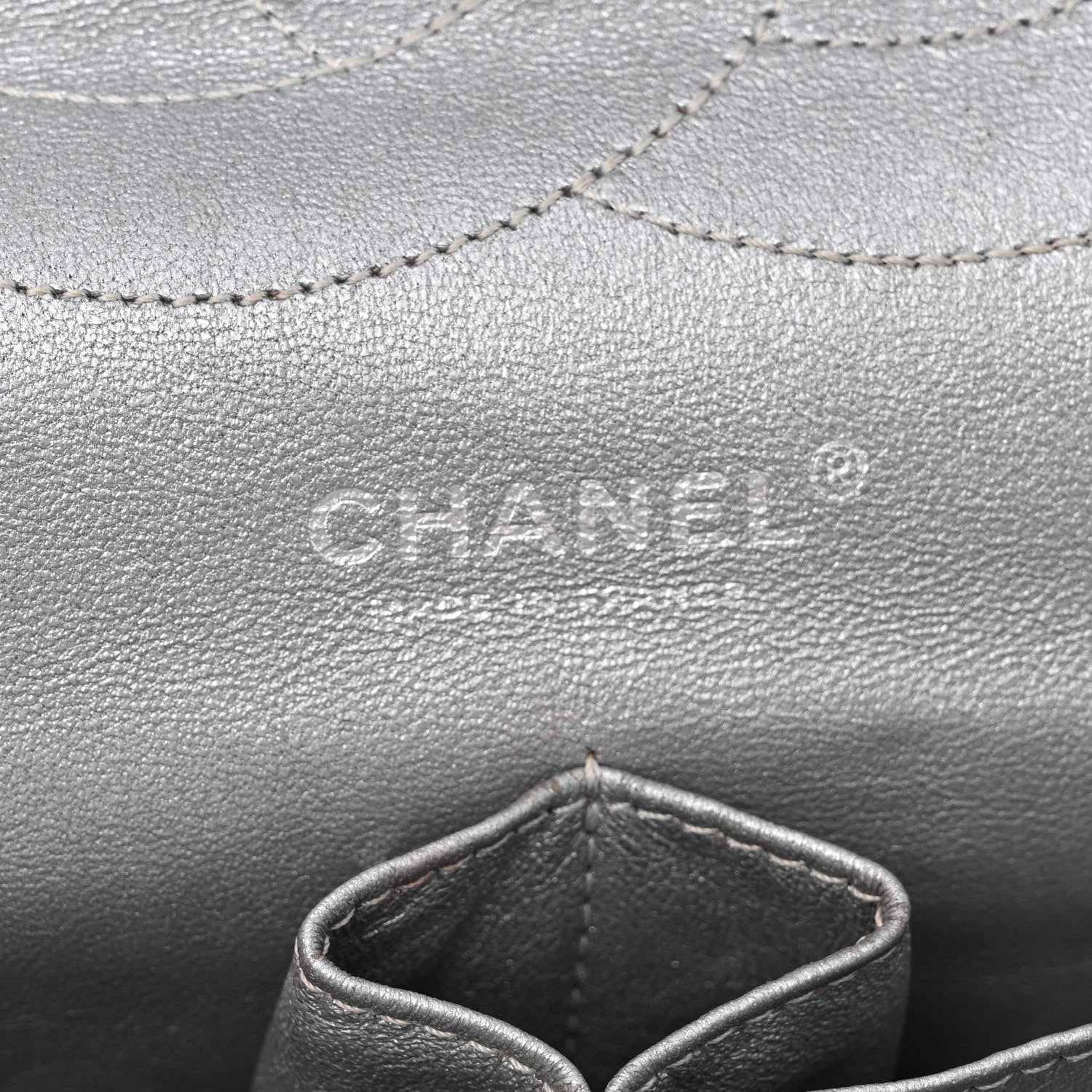 Chanel Metallic Aged Calfskin Quilted 2.55 Reissue 227 Flap Silver 5 of 8