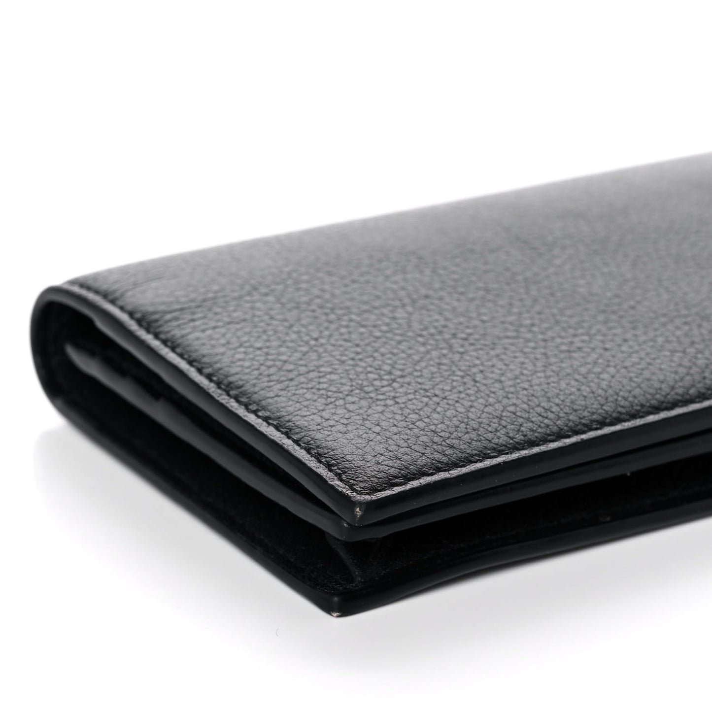 Calfskin Tiny Monogram Cassandre Wallet Black