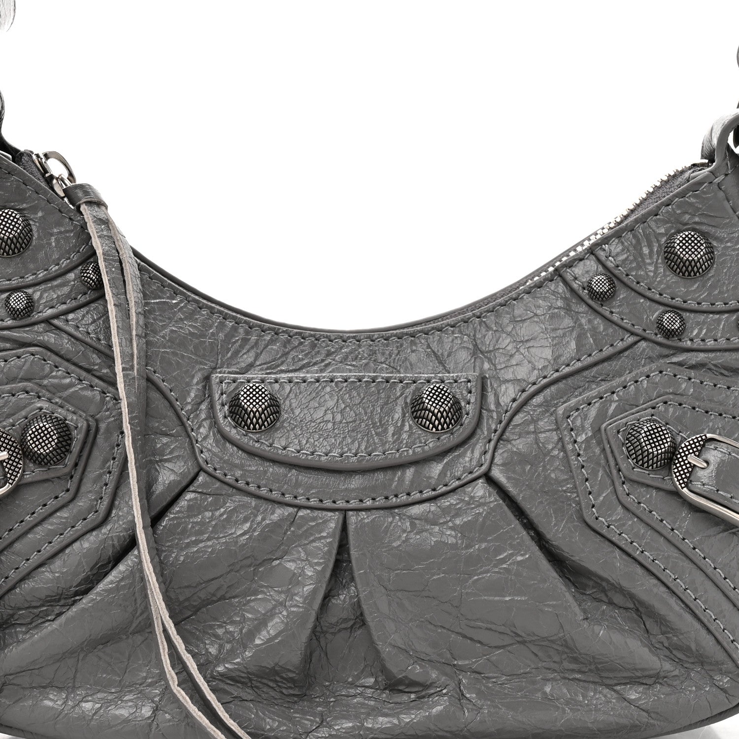 Balenciaga Agneau Arena Le Cagole Shoulder Bag XS Dark Grey 9 of 13