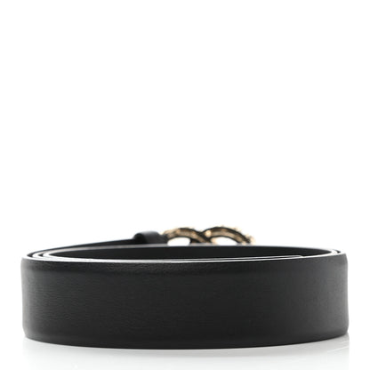 Chanel Calfskin Pearl Crystal CC Belt 85 34 Black 2 of 5