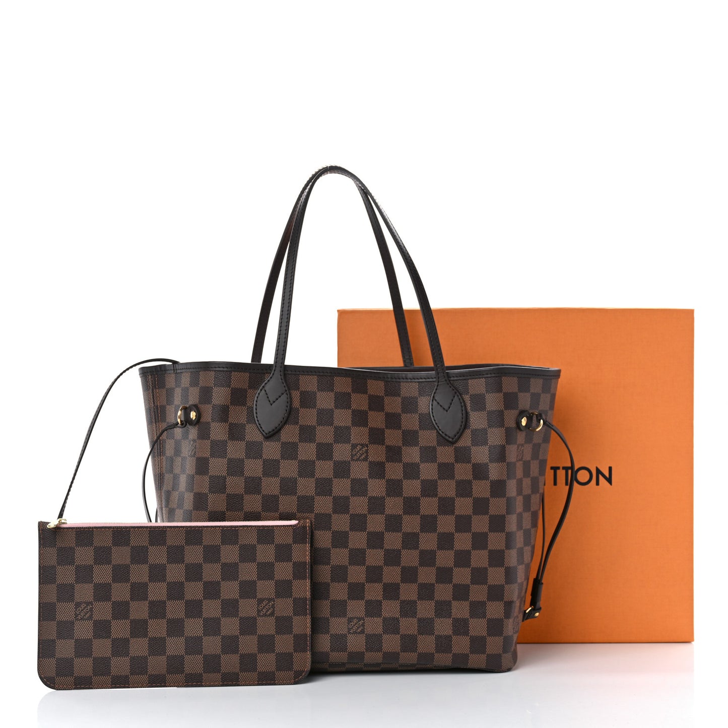 Damier Ebene Neo Neverfull MM Rose Ballerine