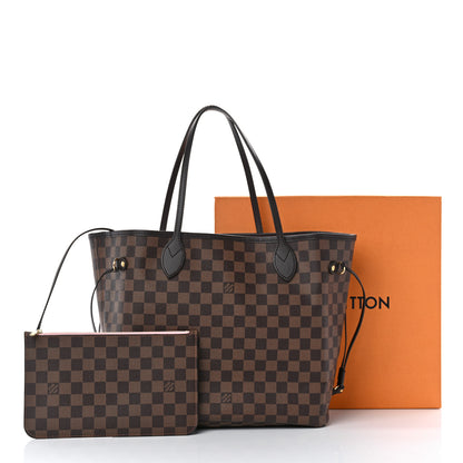 Louis Vuitton Damier Ebene Neo Neverfull MM Rose Ballerine 10 of 10