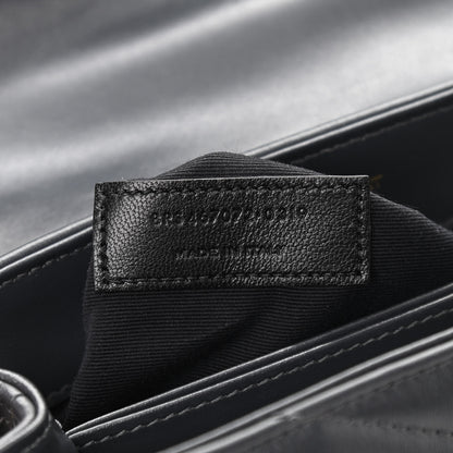 Saint Laurent Calfskin Y Quilted Monogram Toy Loulou Crossbody Bag Graphite 7 of 11