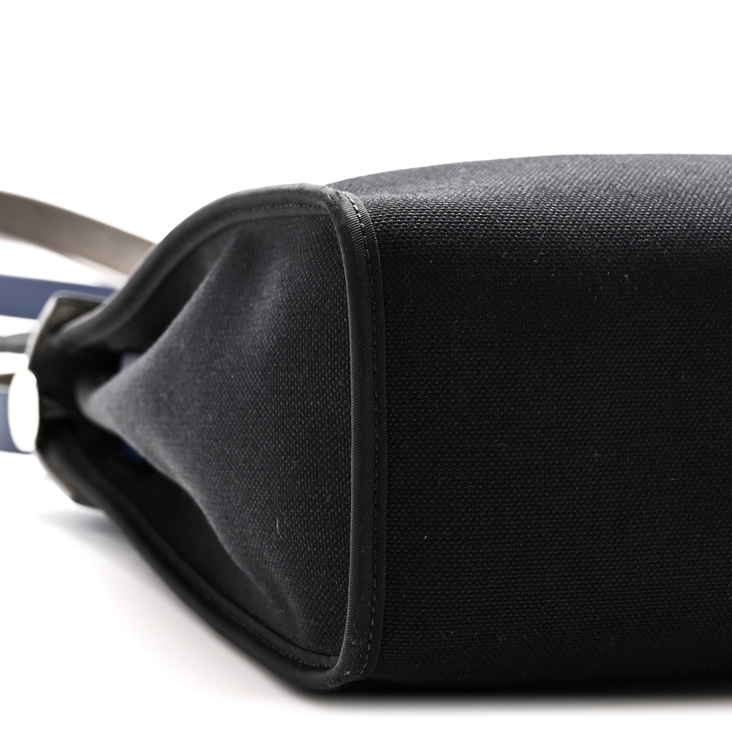 Hermes Military Toile Vache Hunter Herbag Zip 31 PM Black Bleu Saphir 10 of 12