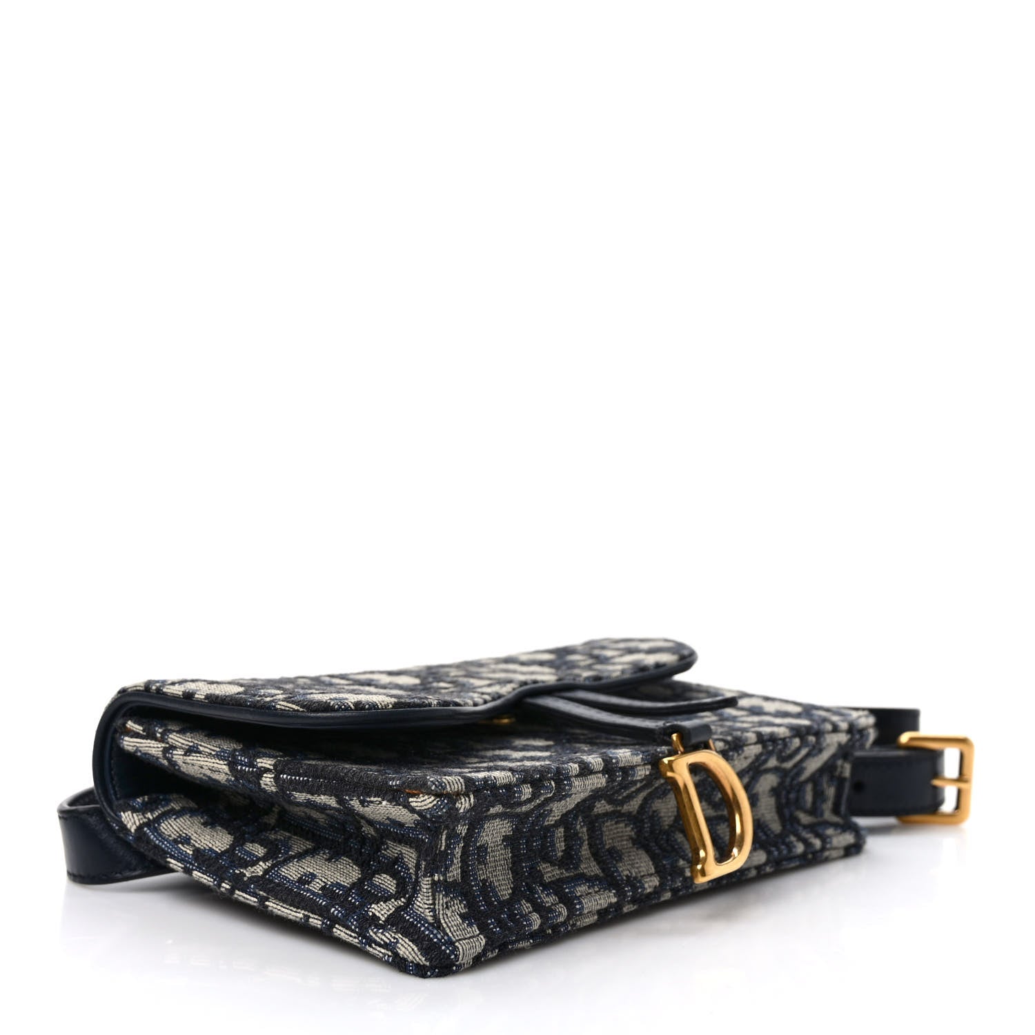 Christian Dior Oblique Saddle Belt Bag Blue 4 of 8