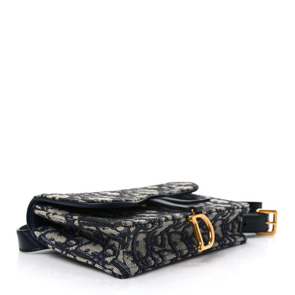 Christian Dior Oblique Saddle Belt Bag Blue 4 of 8